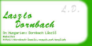 laszlo dornbach business card
